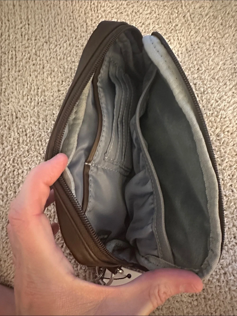 IHKWIP brown must have wristlet wallet with rfid. Water resistant and NWT!